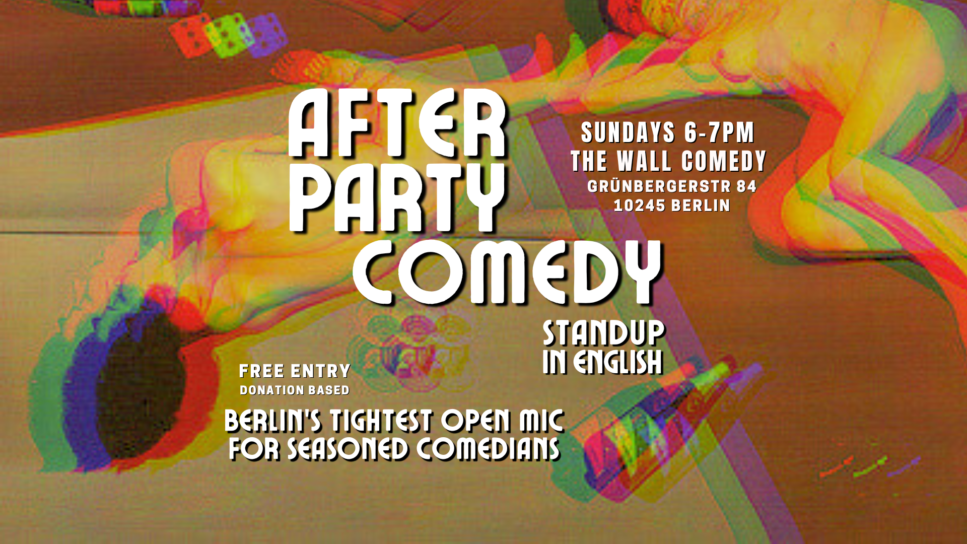 After Party Comedy After Party Comedy: Standup in English Sundays 6pm at The Wall